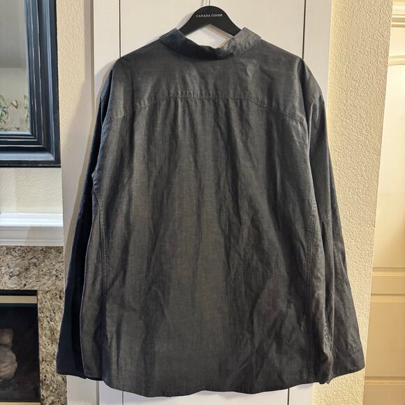 Triple Aught Design Made in USA Charcoal LS Button Down Shirt Men’s Sz 3XL Metal - Picture 2 of 7